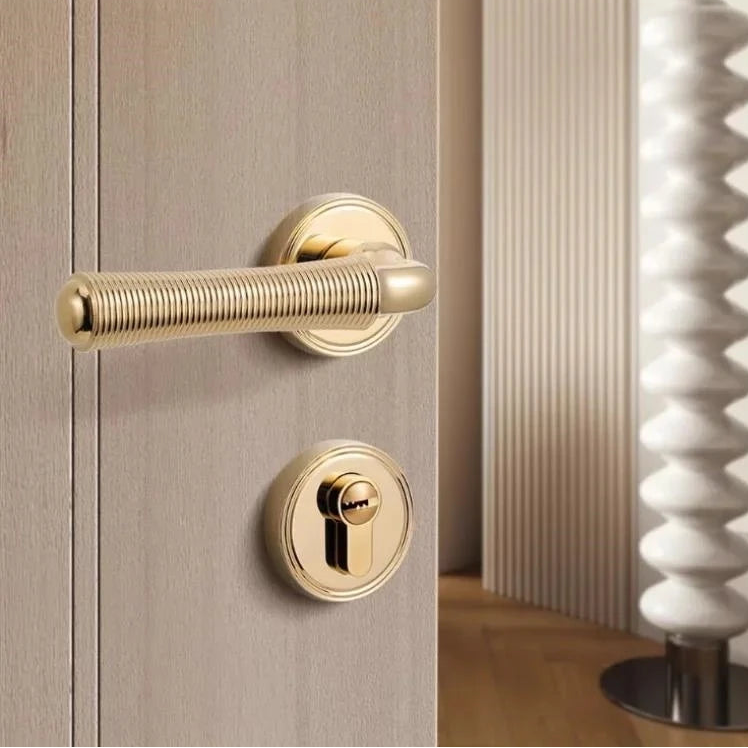 Poignée de Porte Intérieure Dorée en Alliage de Zinc | Style Élégant