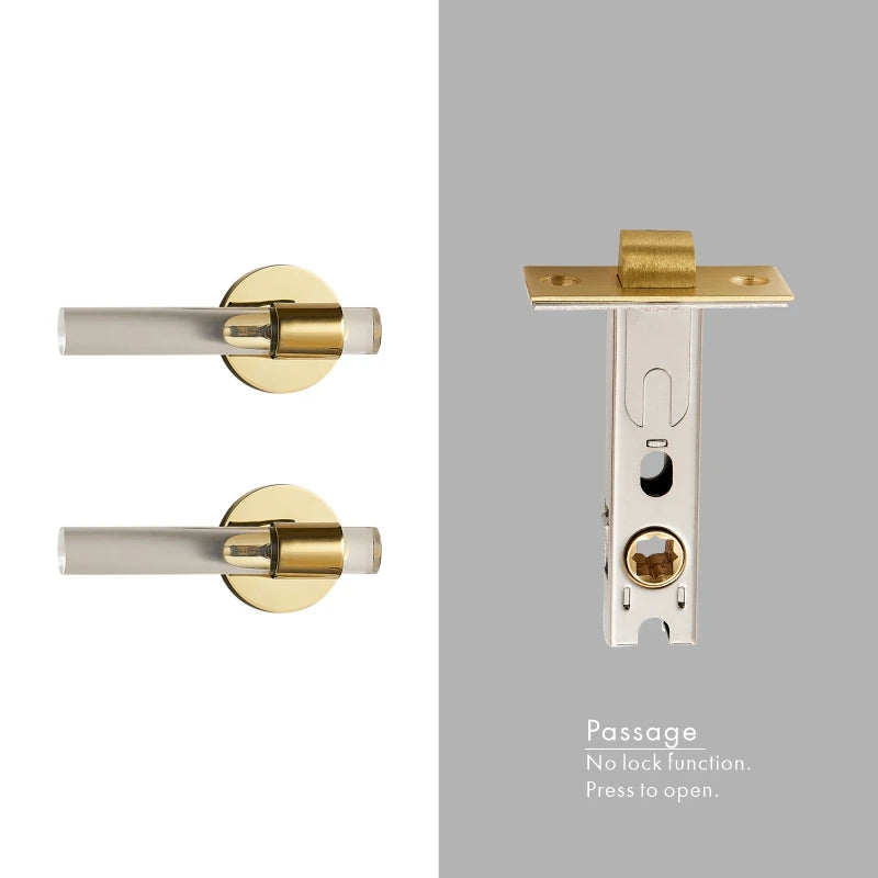 Poignée de Porte en Laiton & Acrylique | Elys Design