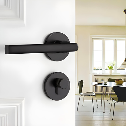 Poignée De Porte Intérieure Avec Clé | Noir Mat Design