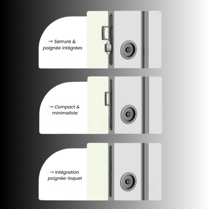 Poignée De Porte Coulissante Invisible | Finition Électroplaquée