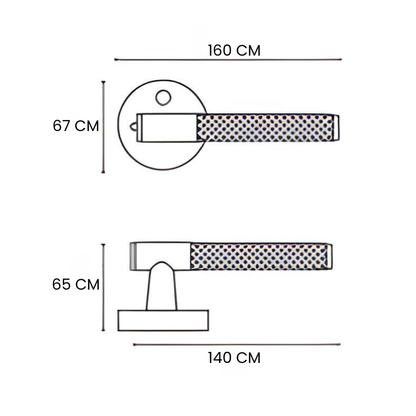 Poignée de porte intérieure texturée | Design moderne & finition mate