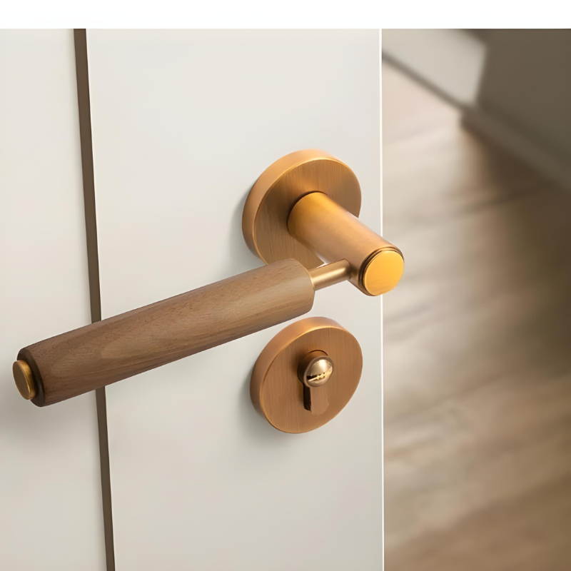 Poignée de Porte en Bois & Métal | Inspiration Naturelle