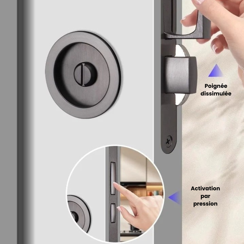 Poignée De Porte Coulissante Invisible | Finition Électroplaquée