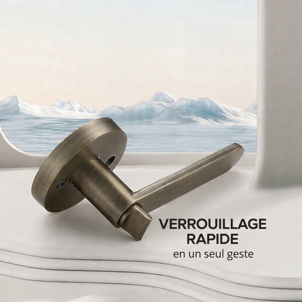 Poignée de Porte avec Serrure | Alliage de Zinc Haute Qualité