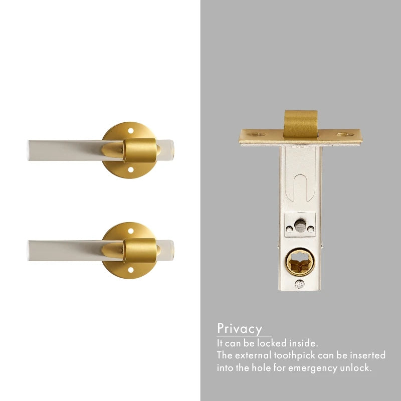 Poignée de Porte en Laiton & Acrylique | Elys Design