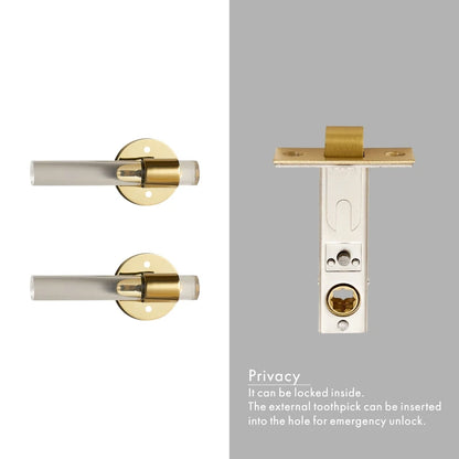 Poignée de Porte en Laiton & Acrylique | Elys Design