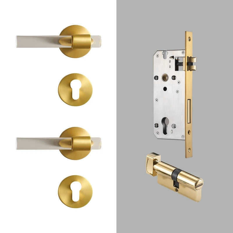 Poignée de Porte en Laiton & Acrylique | Elys Design