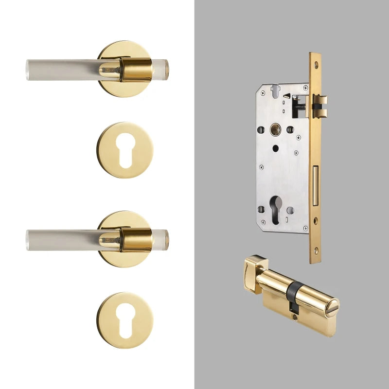 Poignée de Porte en Laiton & Acrylique | Elys Design