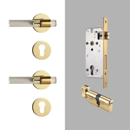 Poignée de Porte en Laiton & Acrylique | Elys Design