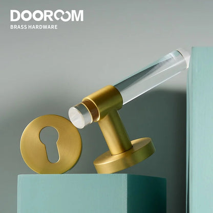 Poignée de Porte en Laiton & Acrylique | Elys Design