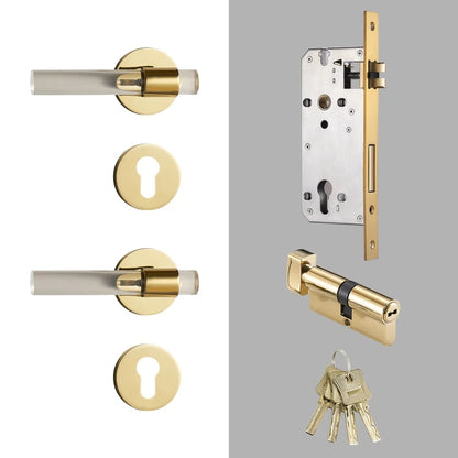 Poignée de Porte en Laiton & Acrylique | Elys Design