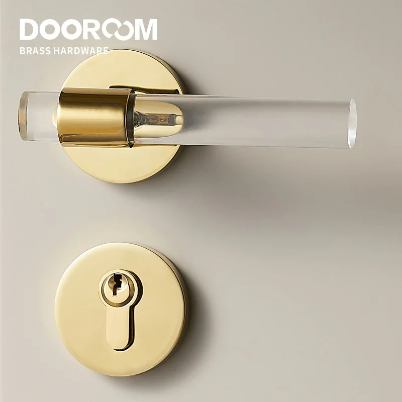 Poignée de Porte en Laiton & Acrylique | Elys Design