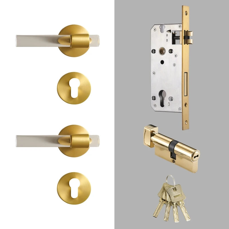 Poignée de Porte en Laiton & Acrylique | Elys Design