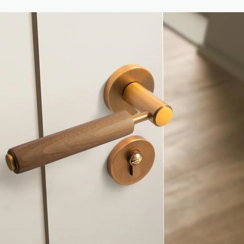 Poignée de Porte en Bois & Métal | Inspiration Naturelle