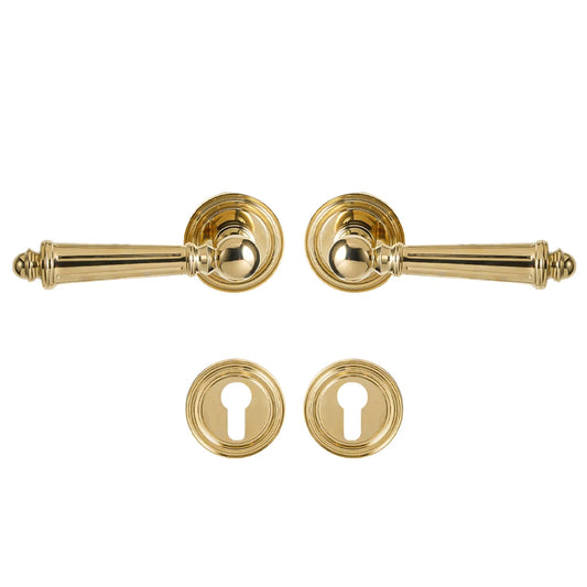 Poignée de Porte en Laiton Laqué | Style Classique Élégant