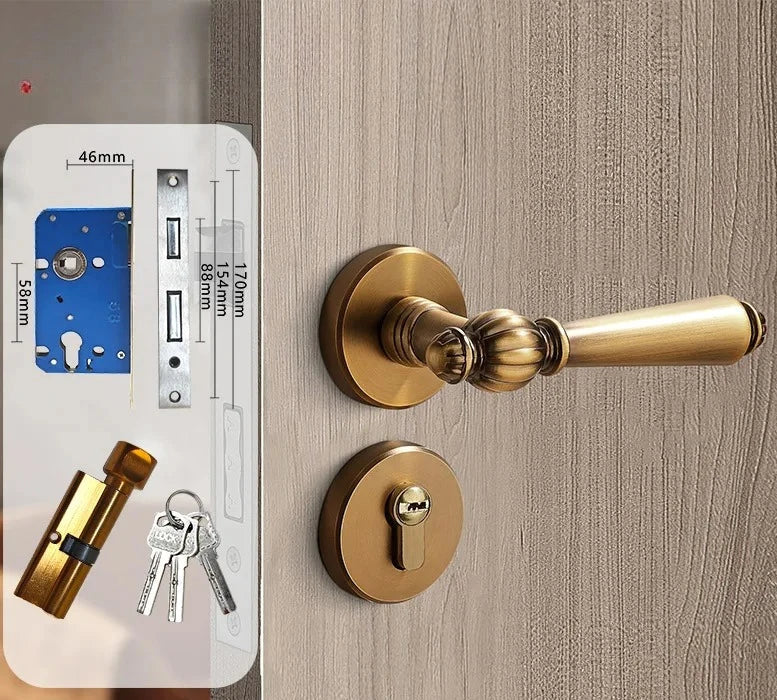 Poignée de Porte Ancienne Intérieure | Style Américain Classique