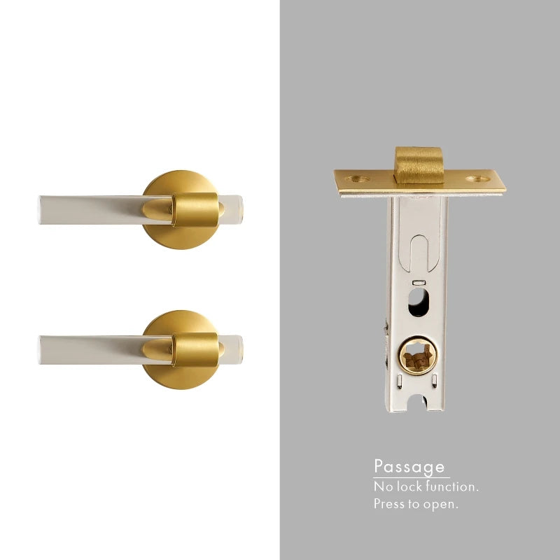 Poignée de Porte en Laiton & Acrylique | Elys Design