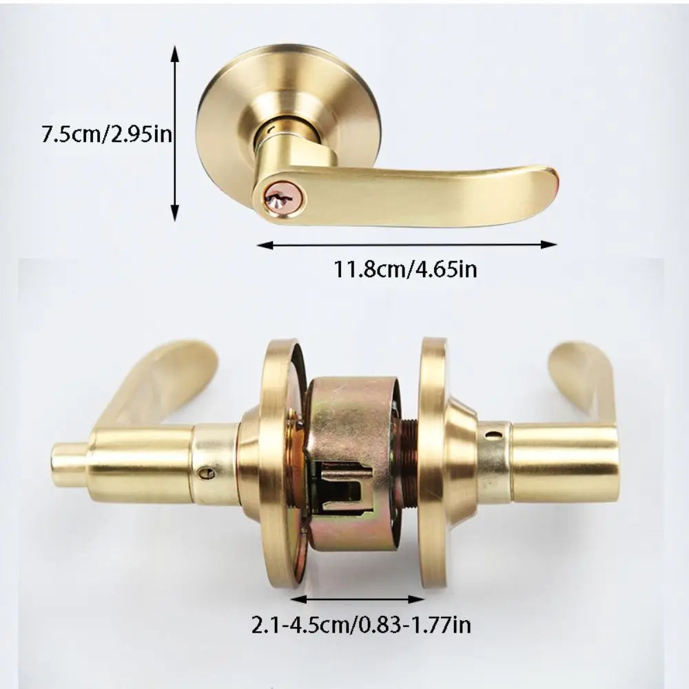 Poignée de Porte Intérieure | Finition Laiton Satiné