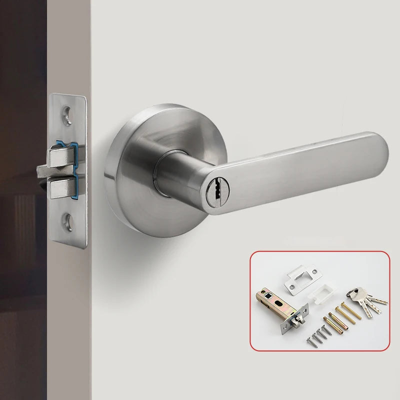 Poignée de Porte avec Serrure | Alliage de Zinc Haute Qualité