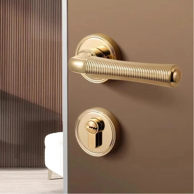 Poignée de Porte Intérieure Dorée en Alliage de Zinc | Style  Élégant