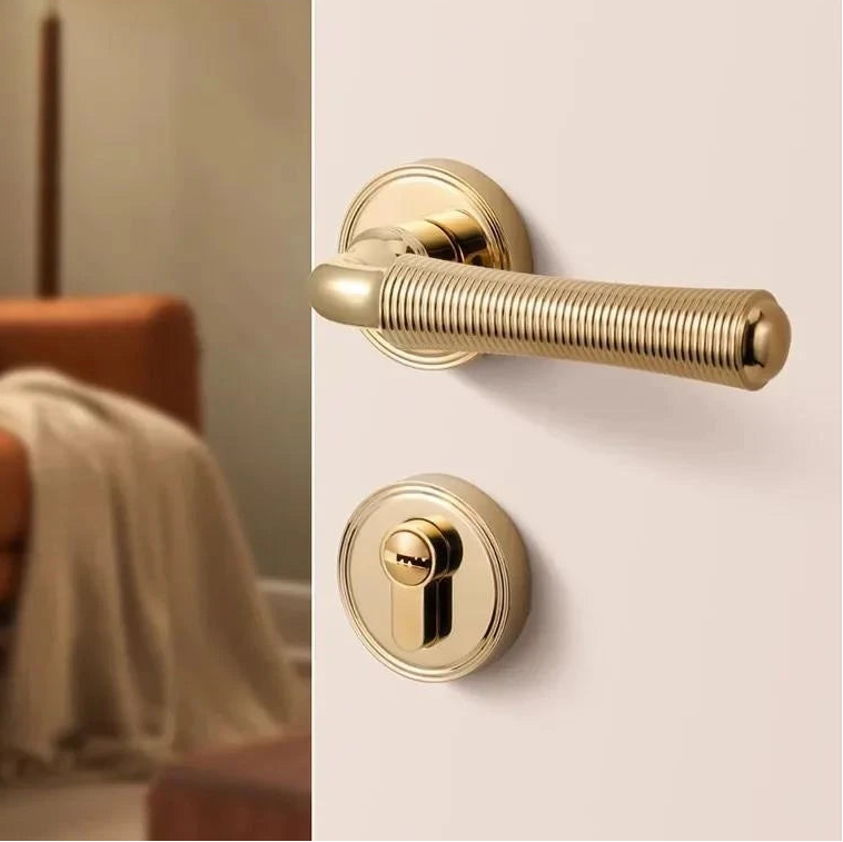 Poignée de Porte Intérieure Dorée en Alliage de Zinc | Style  Élégant