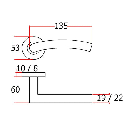 Poignée de Porte Intérieure | Design Moderne en Acier Inoxydable Brossé