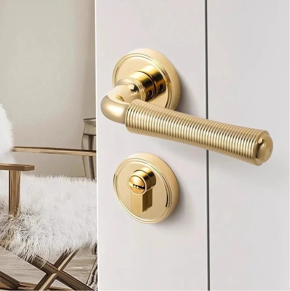 Poignée de Porte Intérieure Dorée en Alliage de Zinc | Style  Élégant